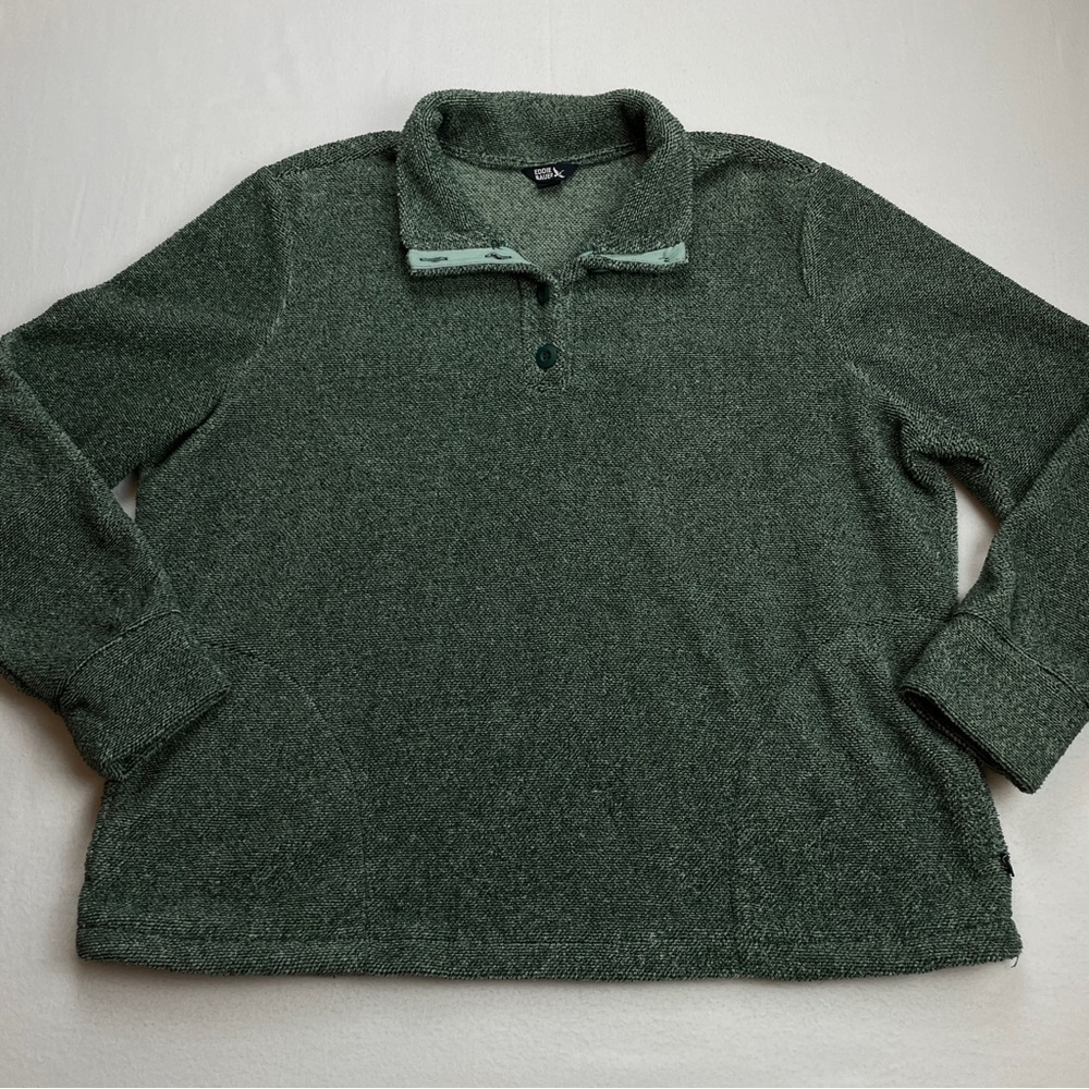 Eddie Bauer Henley Long Sleeve Pullover
Extra large Women’s Green Soft